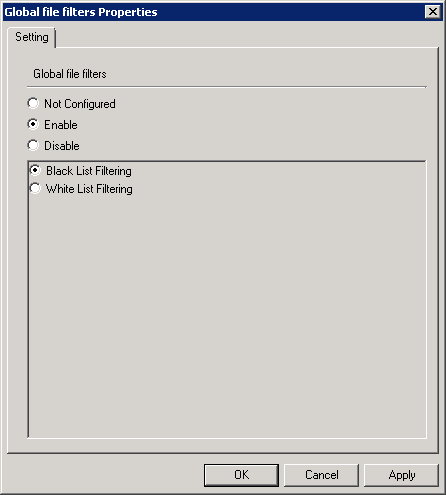 Global file filters