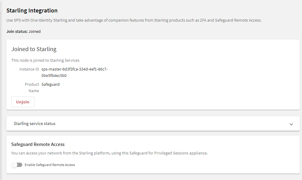 SPS joined to Starling